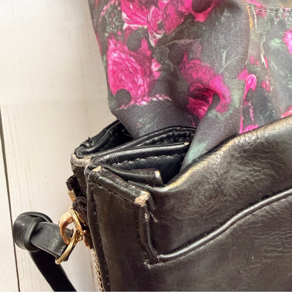 Urban Expressions | Black Vegan Leather Backpack - Picture 7 of 12